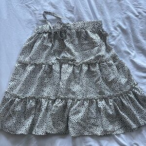 Black and White Layered Mini Skirt